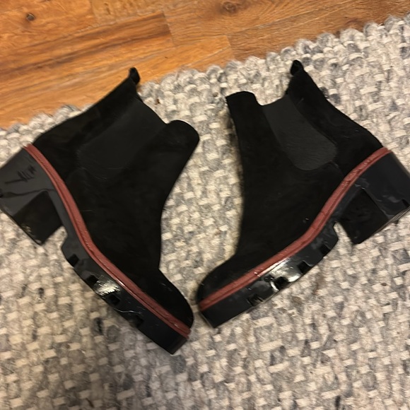 Antonio De Faria | Black Chunky Suede Bootie - Picture 5 of 7